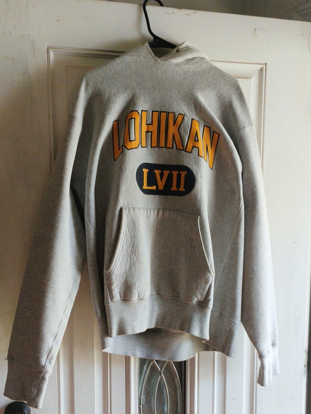 EXCHANGE Light Gray Pullover with Small Gold Logo Accent